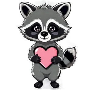 Raccoon With Heart Png Pvi PNG image