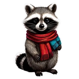 Raccoon With Scarf Png 05242024 PNG image