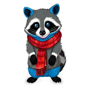 Raccoon With Scarf Png Fbf PNG image