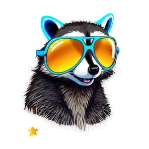 Raccoon With Sunglasses PNG Oki52 PNG