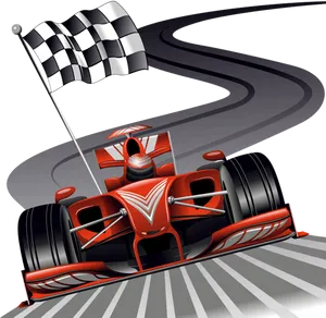 Race Car Crossing Finish Line PNG image