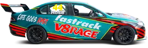 Race Car Number44 Fastrack V8 Racing PNG image