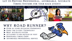 Race Timing Service Promotional Material PNG image