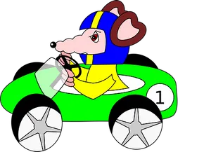 Racing Rat Cartoon PNG image