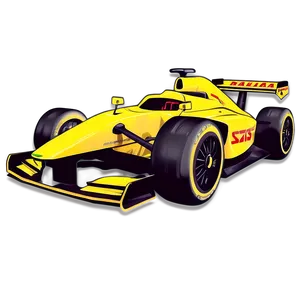 Racing Yellow Car Graphic Png 06292024 PNG image