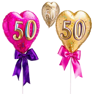 Radiant 50th Birthday Party Png 06272024 PNG image