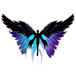 Radiant Angel Wings Silhouette PNG 95