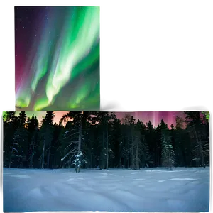 Radiant Aurora Above Treetops Png Owi72 PNG image