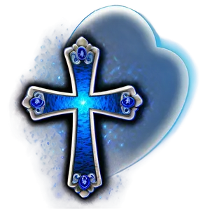 Radiant Blue Cross PNG Avi38