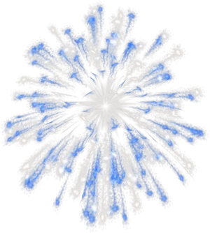 Radiant Blue Firework Display PNG image