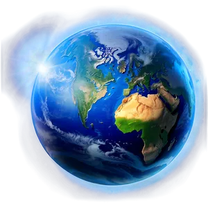 Radiant Blue Planet Glow PNG Dfd PNG
