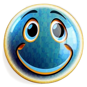 Radiant Blue Smiley Face Art Png 46 PNG image