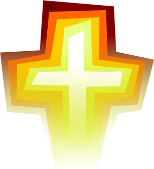 Radiant Christian Cross Clipart PNG image