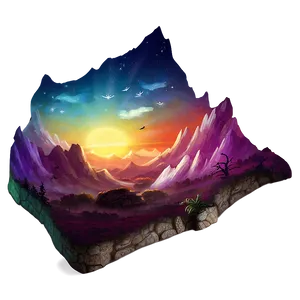 Radiant Fantasy Landscape Png Xsh96 PNG image