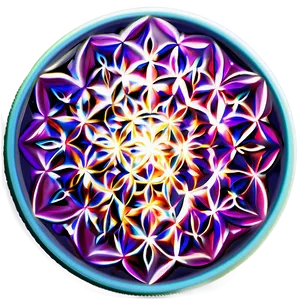 Radiant Flower Of Life Emblem PNG Uay43 PNG