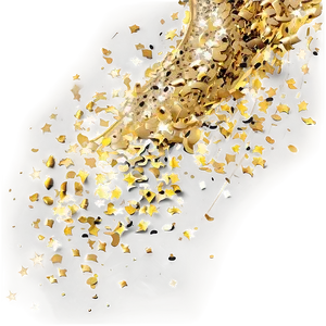 Radiant Gold Confetti Png Yrr PNG image