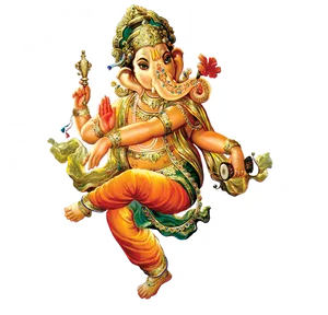 Radiant Lord Ganesha Artwork PNG image