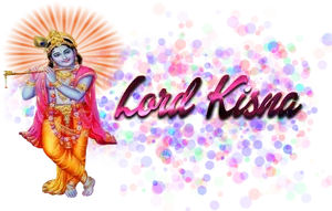 Radiant Lord Krishna Flute Graphic PNG image