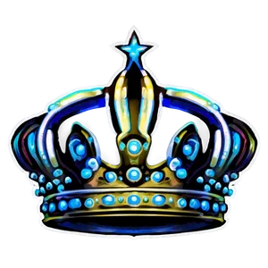 Radiant Neon Crown Emblem Png Avg PNG image