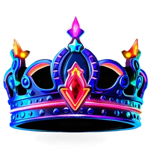 Radiant Neon Crown Emblem Png Rnc PNG image