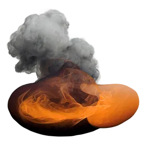 Radiant Orange Smoke Composition Png 06262024 PNG image