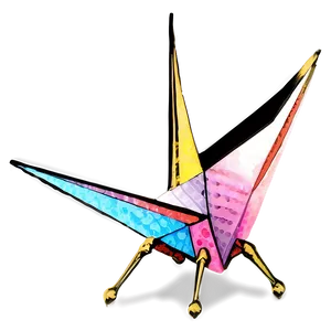Radiant Paper Crane PNG 15