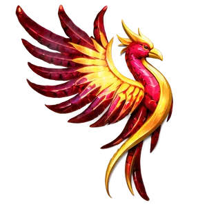 Radiant Red Phoenix PNG 05062024