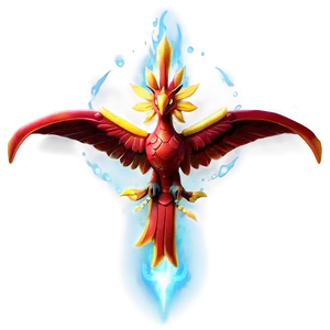 Radiant Red Phoenix PNG Gdu66