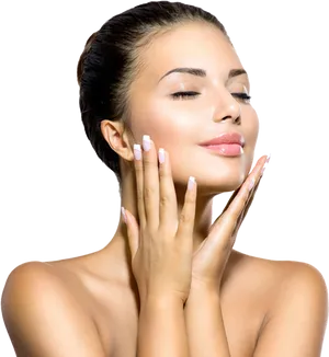 Radiant Skin Beauty Portrait PNG image