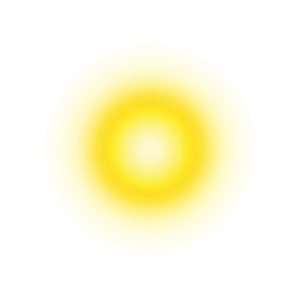 Radiant Sun Glow Graphic PNG image