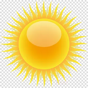 Radiant Sun Graphic Transparent Background PNG image