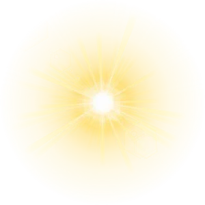 Radiant Sun Illustration PNG image