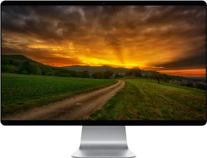 Radiant Sunset Path.jpg PNG image