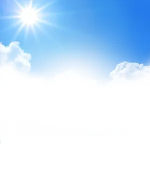 Radiant Sunshineand Clouds PNG image