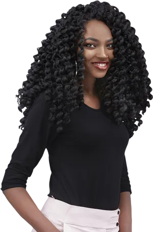 Radiant Womanwith Curly Hair