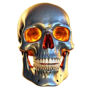 Radiating Heat Skull PNG 06252024