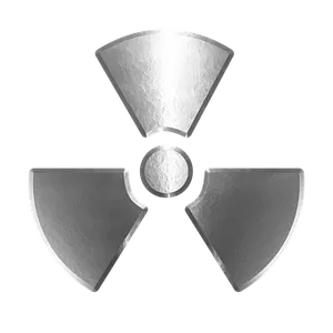 Radiation Symbol Icon Metallic Texture