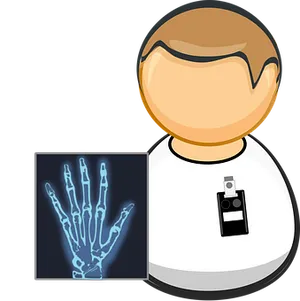 Radiologist Iconwith Xray Image PNG image