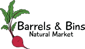 Radish Logo Barrels Bins Natural Market PNG image