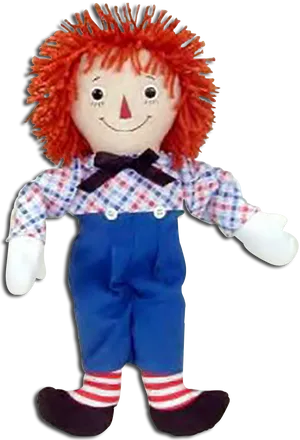 Raggedy Andy Doll Plush Toy PNG image