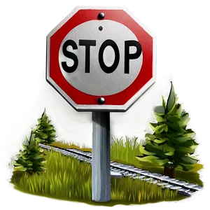Railroad Stop Sign Png Whg94 PNG image