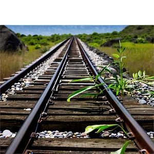 Railroad Tracks Near Beachside PNG 06122024