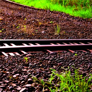 Railroad Tracks Through Countryside Png 71 PNG image