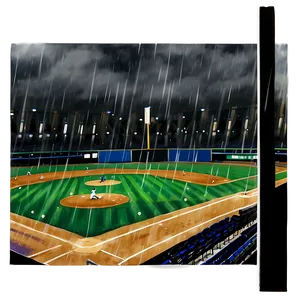 Rain Delay Baseball Stadium Scene Png 59 PNG image