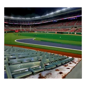 Rain Delay Baseball Stadium Scene Png Mad PNG image