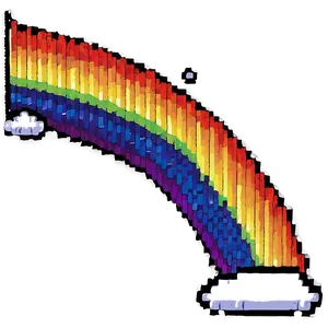 Rainbow 8-bit Pixel Art Png 04292024 PNG image