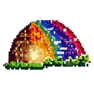 Rainbow 8-bit Pixel Art Png Wya85 PNG image