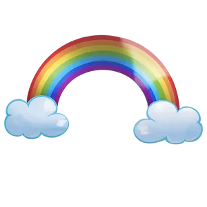 Rainbow Arc With Clouds Png 06282024 PNG image