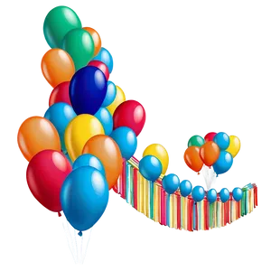 Rainbow Balloon Garland Setup Png 86 PNG image