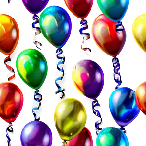 Rainbow Balloons PNG 97